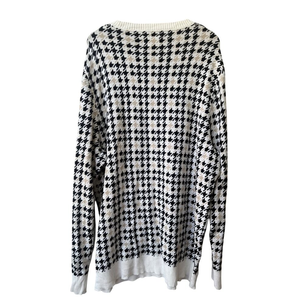 Shaquille O'Neal Mens Houndstooth Sweater Size 4XL Tall Printed Crewneck Winter - Picture 5 of 9